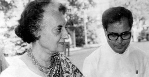 With former Prime Minister Indira Gandhi